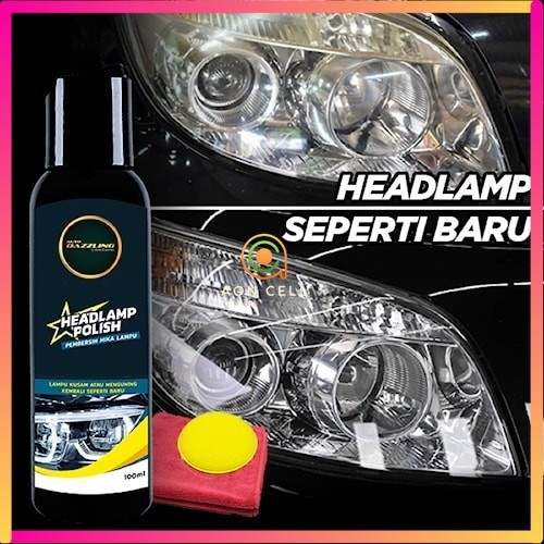 PEMBERSIH LAMPU HEADLAMP MIKA LAMPU MOBIL KUSAM PEMBERSIH KACA KUNING AUTO DAZZLING