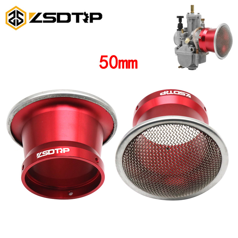 ZSDTRP PWK Carburetor Air Filter With Mesh Trumpet Velocity Stack For PE PWK21 24 26 28 30 32 34mm
