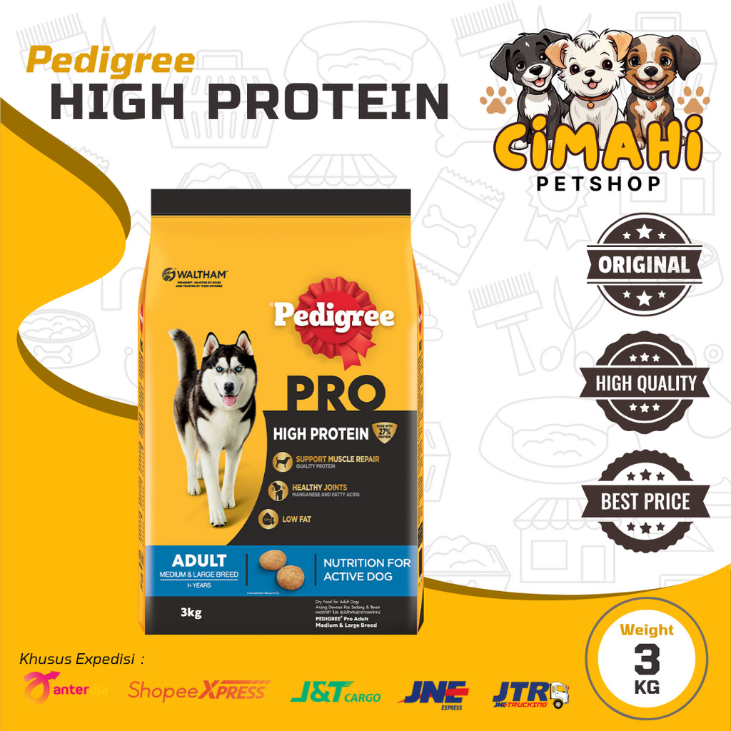 Pedigree Pro High Protein Adult Medium & Large Breed 3kg