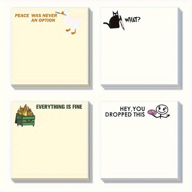 

New Funny Office Sticky Notes Funny Office Note Pads Adhesive Funny Office Sticky Notes for School Home Supplies Gift