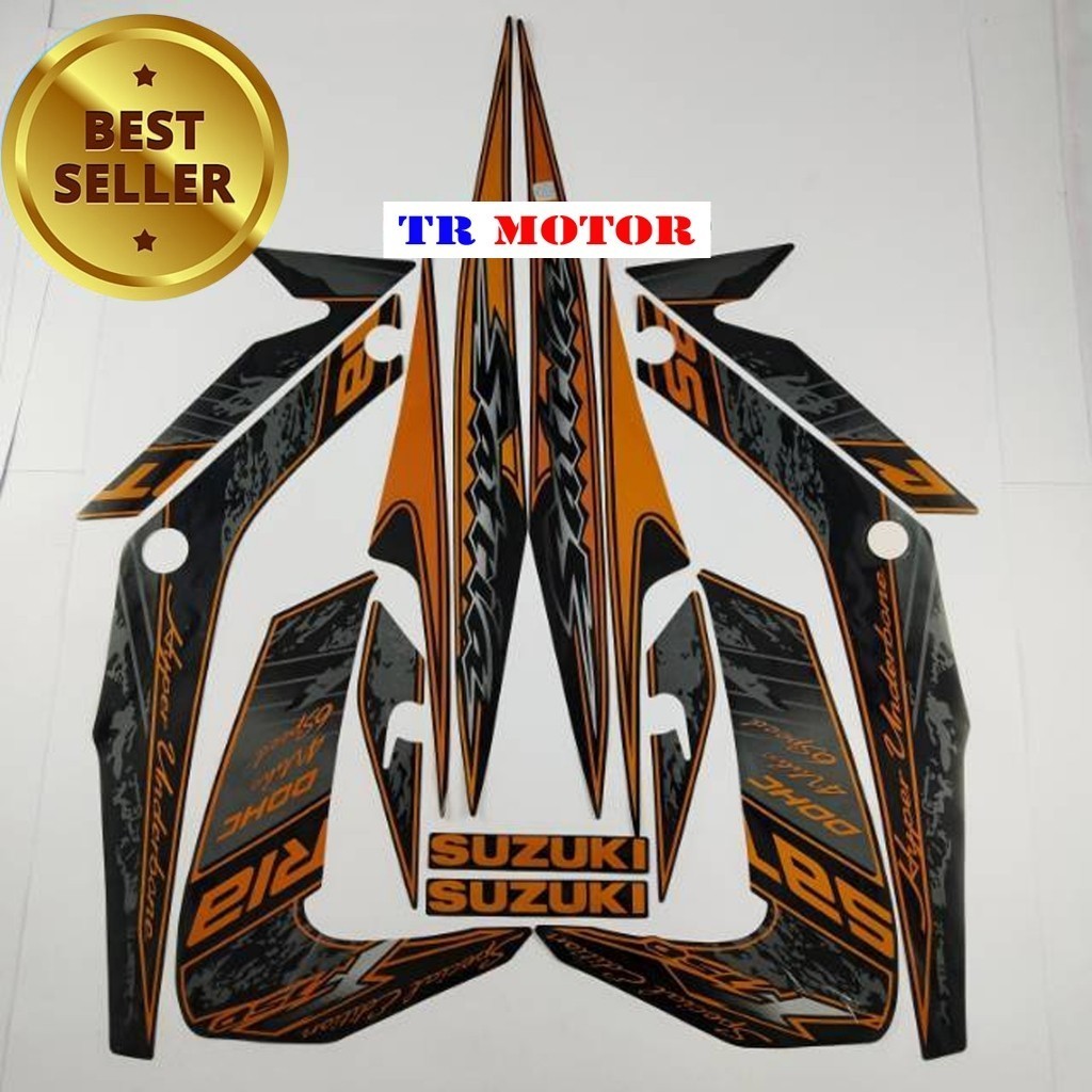 Striping Stiker Polet Suzuki Satria Fu f 150 2012 2013 Barong Se Gold List Body Standar