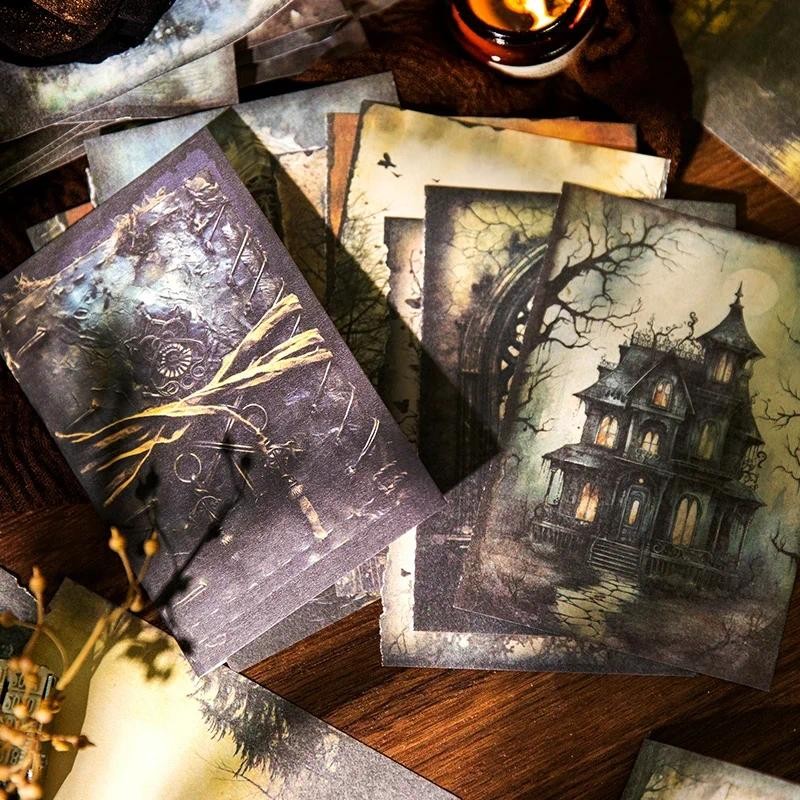 

32Sheets Memo Pad Dracula's Fairy Tale Subtlety Vintage Forest Spirit Handbook Collage Material Cut Tag Notebooks 178*125MM