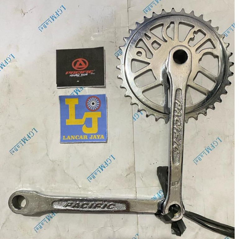 Crank 36T Gir Depan Pacific Sepeda Jengki Mini ONTEL BECAK JADUL Krum Pantek Besi 175MM