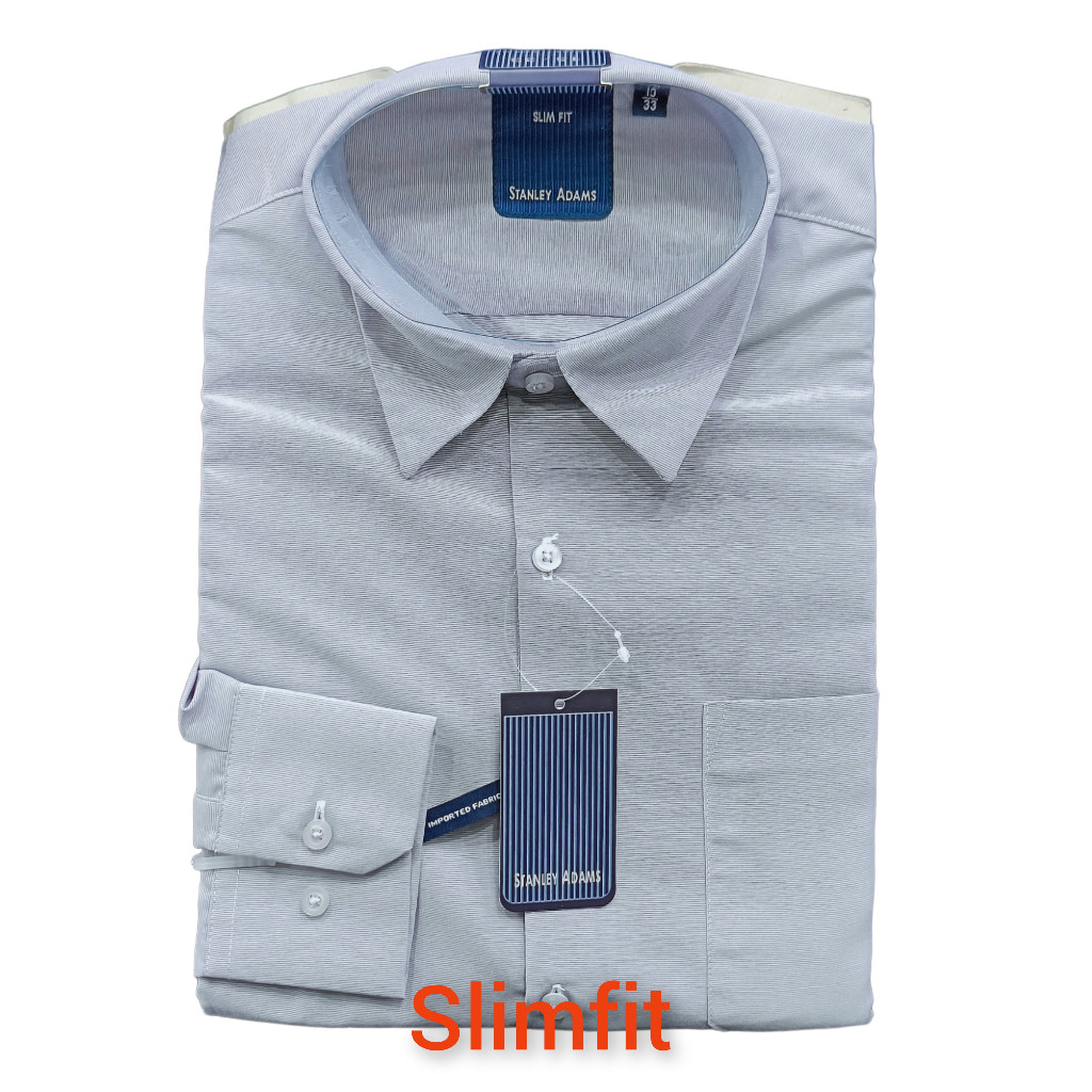 NANTARSHOP Kemeja Pria Stanley Adam Original Kerja Kantor Formal Lengan Panjang