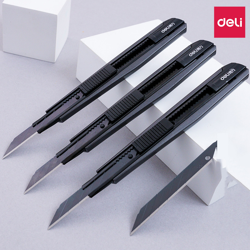 

Deli Art Knife Cutter Portable Sharp Shrink Knife School Stationery нож Office Paper Cutting Handmade Express Package Cutting