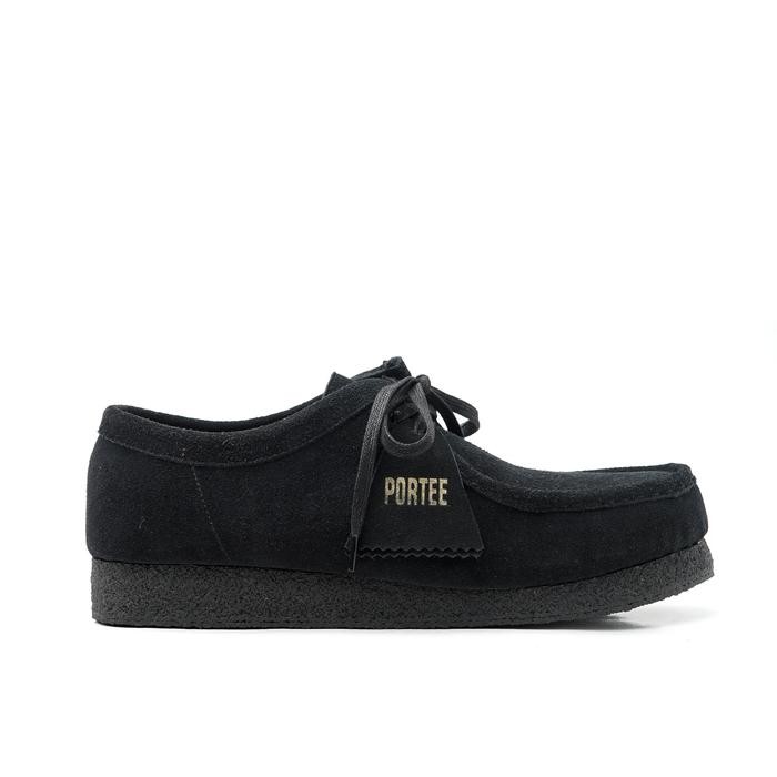 Sepatu Kulit Pria Portee Goods Pebble Suede All Black Flat Shoes Flat Shoes Sepatu Starboy - 44