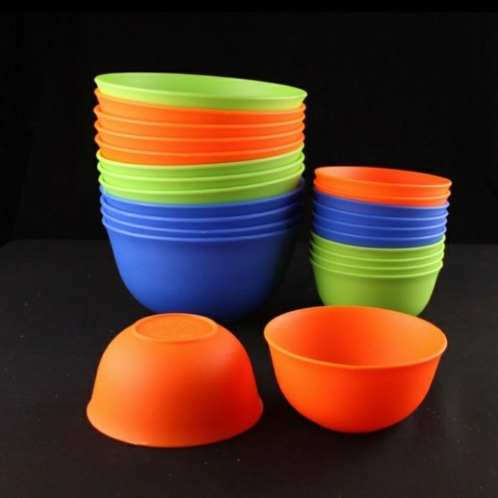 (1 Lusin) Mangkok Besar Plastik Pine (L) Merek KH