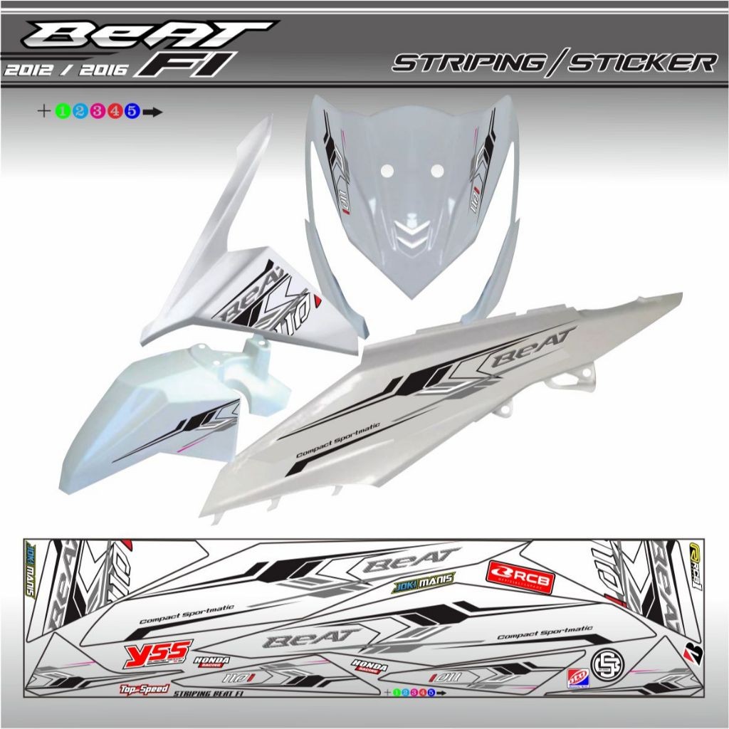 VARIASI MOTOR STRIPING VARIASI MOTOR BEAT FI 2013 / 2015 VARIASI SIMPLE / STIKER BEAT FI 110
