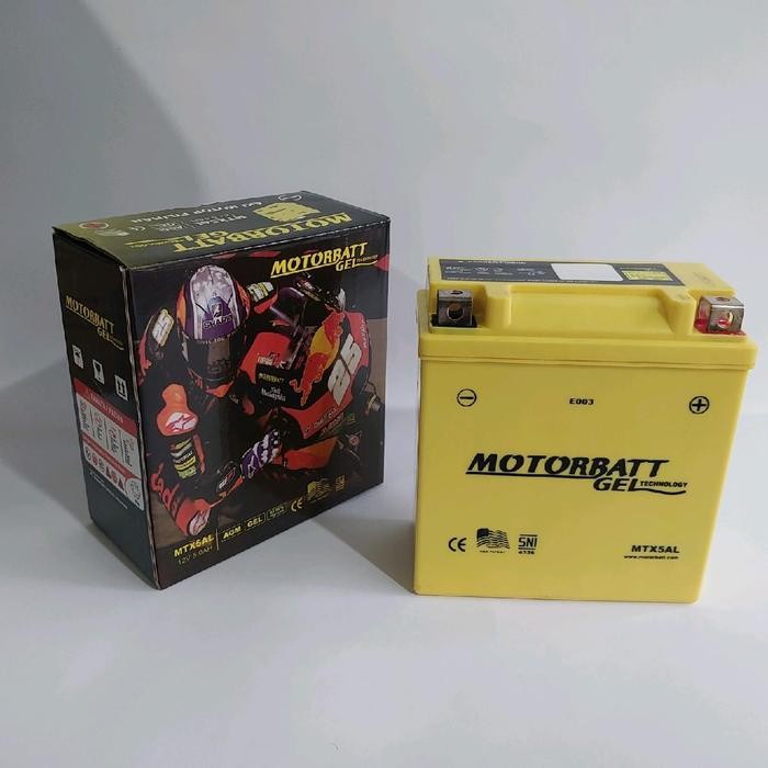 Aki Motor Yamaha Mio Sporty, Vega zr, Jupiter Mx Old, MOTOBATT MTX5AL GEL/Aki Kering - -, -