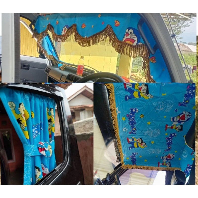 kain plapon atap kabin mobil satu paket tiga barang plapon,tirai,lis untuk berbagai jenis mobil truk