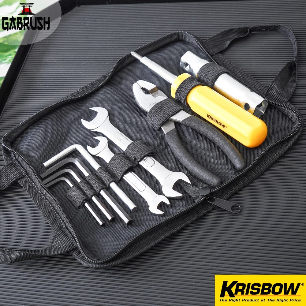 KRISBOW Tool Kit Motor Set Perkakas Obeng Tang Kunci