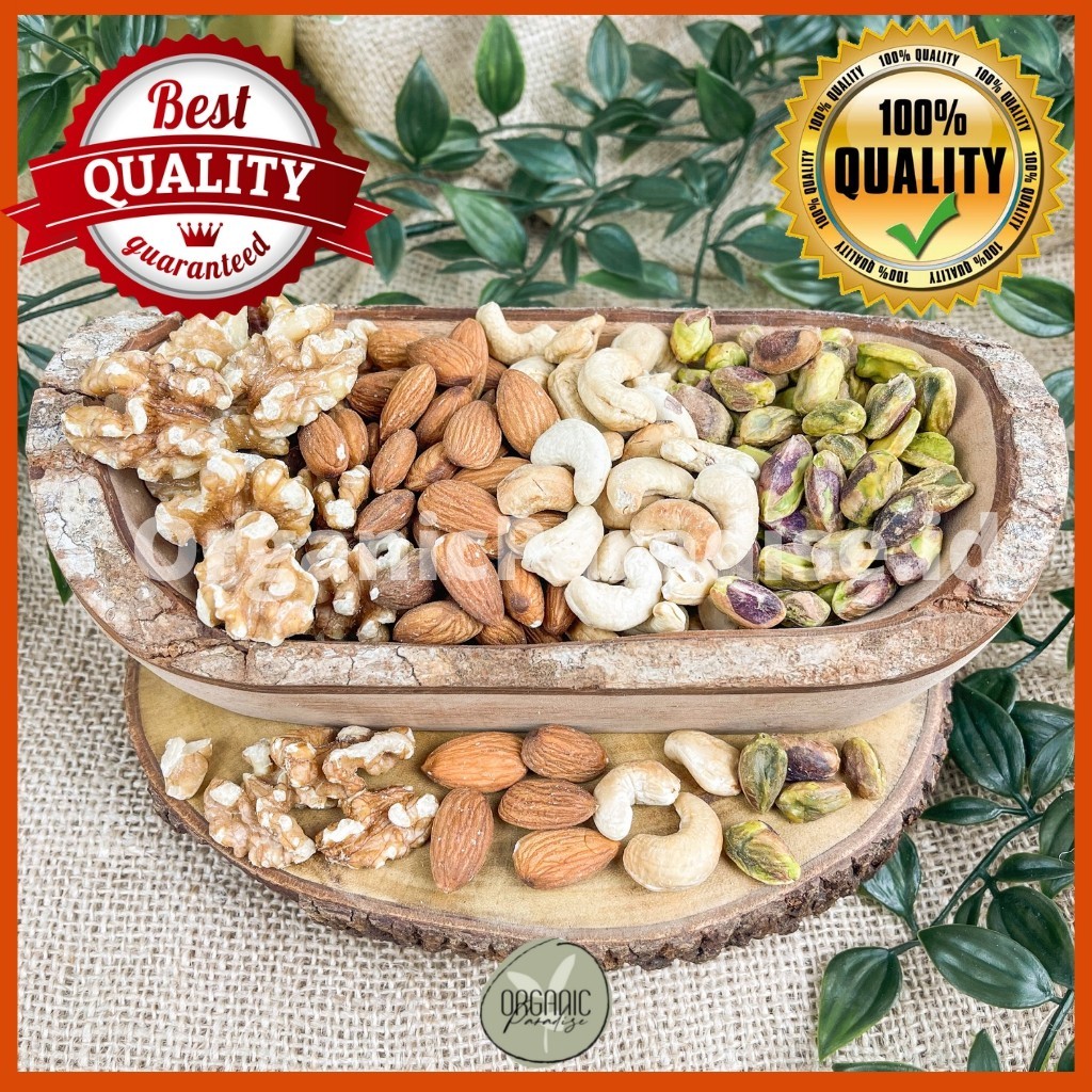 

Organic Paradise Healthy Mix Nut 1 KG Premium / Kacang Mix Sehat 1 KG Tanpa buah kering Premium