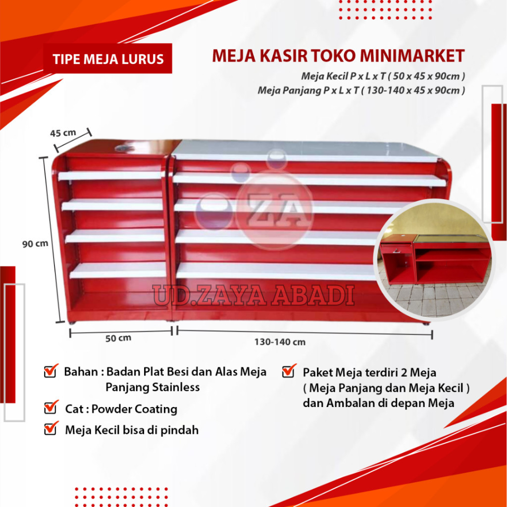 Meja Kasir Minimarket Toko Laundry Display Murah dan Minimalis
