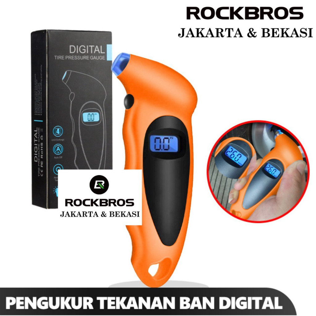 RIMA_SHOP.ID Alat Ukur Tekanan Angin Ban Mobil Motor Pengukur Pressure Digital Tire Original Akurat 