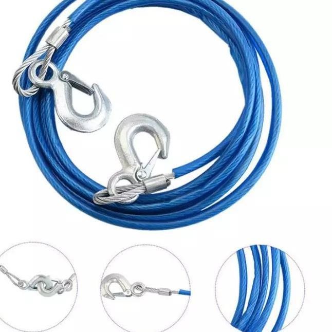 Tali Derek Mobil Kawat Baja 4 Meter - Kuat Tarik 5 TonDijamin Ori