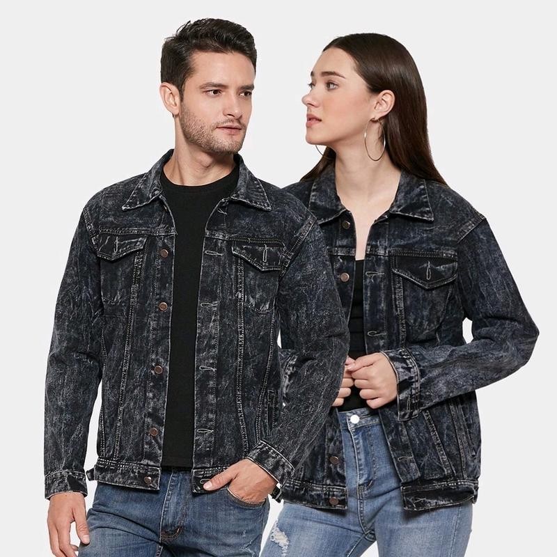 Jaket Jeans Couple Terbaik - Ootd Couple Rekomendasi -Couple Set Jaket Jeans Pasangan DAPAT 2 PCS