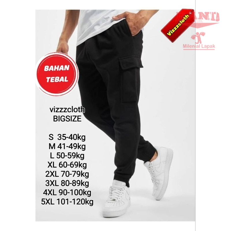 CELANA JOGER CARGO PENSIL SAKU TEMPEL KANAN KIRI/CELANA PANJANG JUMBO BANDSTORE