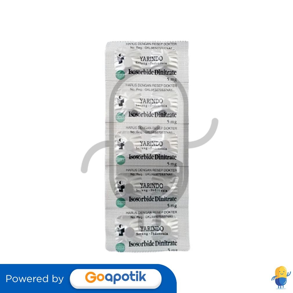 Isosorbide Yarindo 5 Mg Strip 10 Tablet