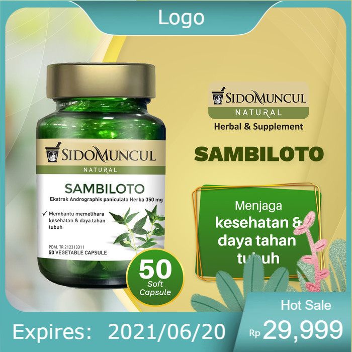 

Sido Muncul Natural Ekstrak Daun Sambiloto Kapsul 50 Daya Tahan Tubuh