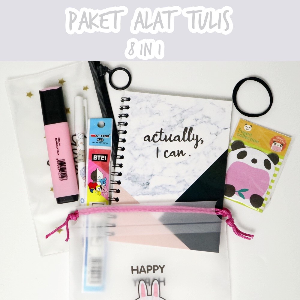 

PAKET ALAT TULIS 8IN1 / STATIONERY SET FANCY / ALAT TULIS SET / STATIONERY SET.