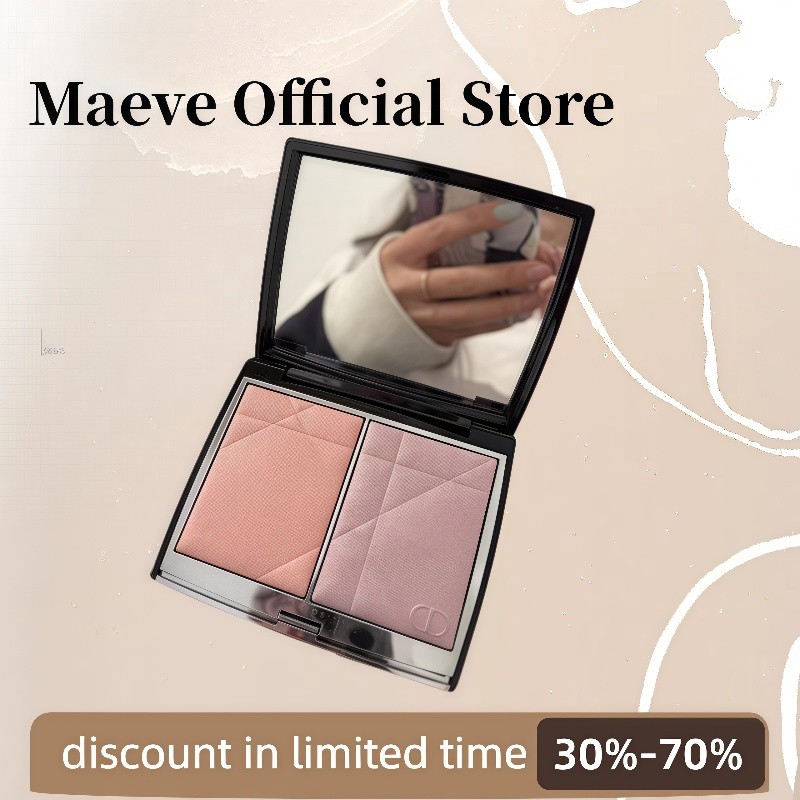 Maeve【100% Original】Dior Rouge Blush Colour Glow 8g Multi-Use Face Palette Blush And Highlighter Duo