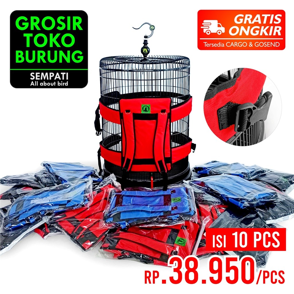 SEMPATI GROSIR Tas Sangkar Kandang Burung Murai Batu Premium  Sayap Lebar Sempati Isi 10 Pcs Tas Ran