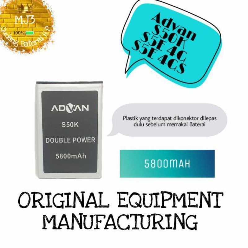 Batre / Baterai Hp ADVAN S50K/S5E 4G/S5E 4GS 100% ORIGINAL
