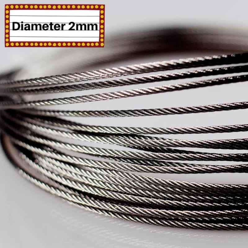 TALI KAWAT SELING 10 METER DIAMETER 2 MM