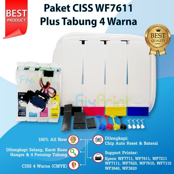 Cartridge CISS T188N Infus Printer Epson WF7611 WF7711 WF7111 WF3521