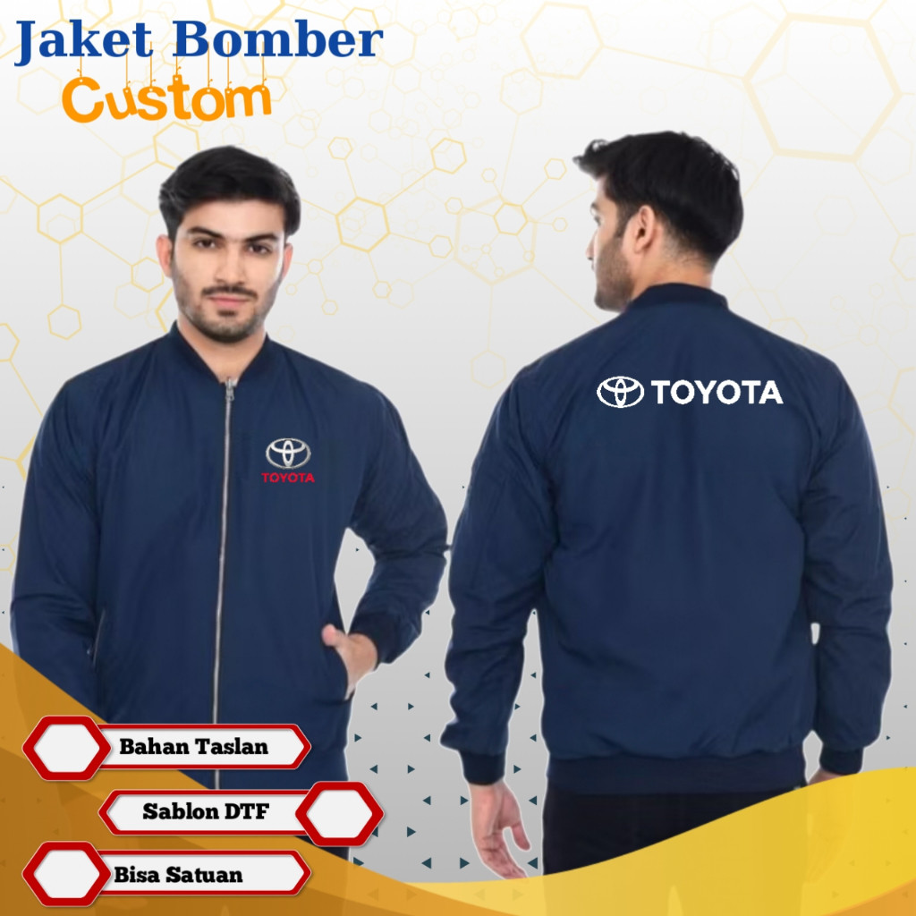 Jaket TOYOTA Jaket Bomber Custom Sablon