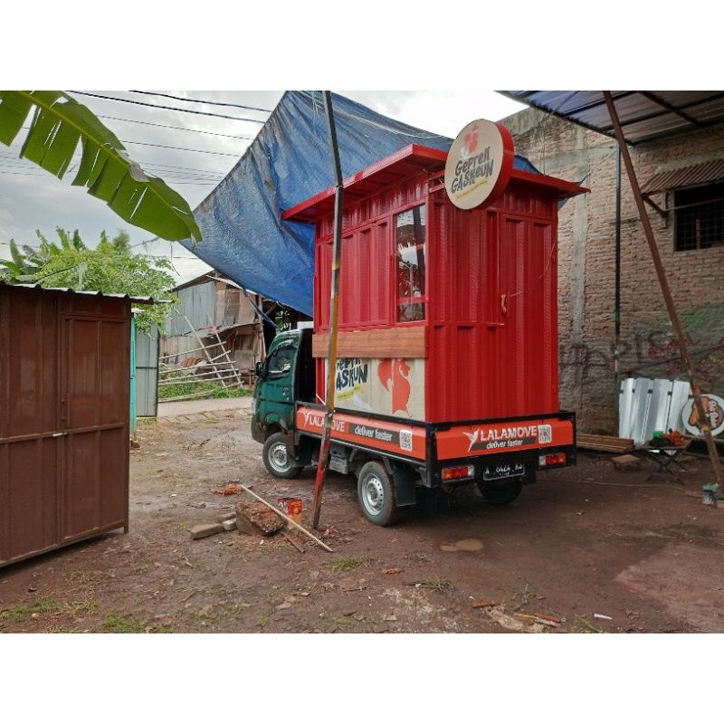 booth container. booth warung.