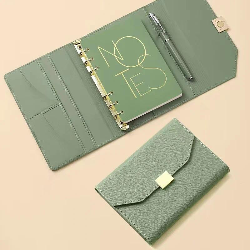 

A6 Binder 6 Ring Binder Refillable Notebook Journal Notebook Vintage Premium PU Leather Classic Travel Journal Diary Note Book