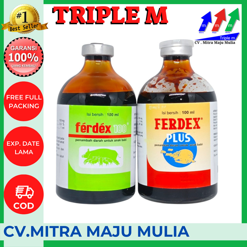 FERDEX 100 ml FERDEX PLUS 100 ml Penambah Darah Anak Babi Zat Besi Hewan Ternak Penguat Stamina