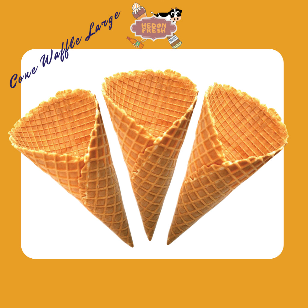 

Cone Waffle Ice Cream Large Ukuran Besar Karton/Dus (Mixue Cone)