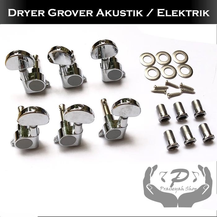 Dryer Grover Gitar Putaran Senar Tuning String Guitar Akustik Elektrik - Grover