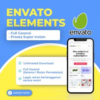 Akun ENVATO ELEMETS 1 tahun | envato 2 bulan | envato 3 bulan | envato 1 tahun