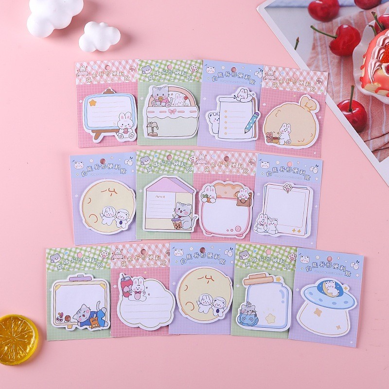 

JHM Sticky Note Karakter Kartun Lucu Isi 20 Lembar Tempelan Kertas Catatan Memo Note Karakter Animal Mini Book Karakter Hewan Lucu 20 Sheets Memo Pad DIY Scrapbook Decorating Stationery