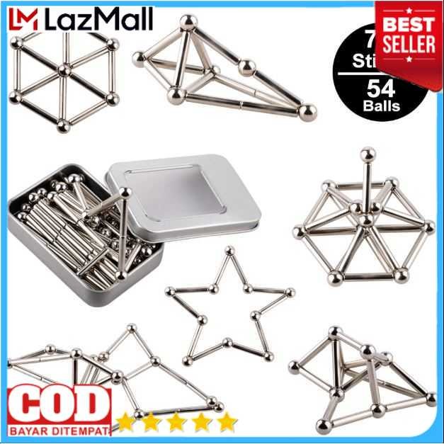 BISA COD MAGNET MAINAN ANAK ANAK STIK DAN BOLA - MAGNET BULAT BOLA KECIL MAINAN - MAGNET MAINAN WARN