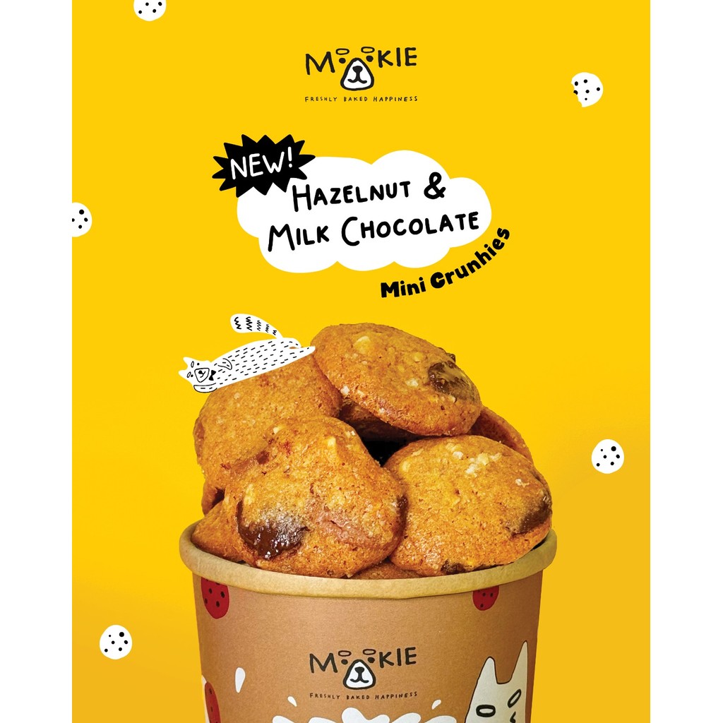 

Mookie's Mini Crunchies Cookies (Hazelnut & Milk Chocolate) 1 Pcs