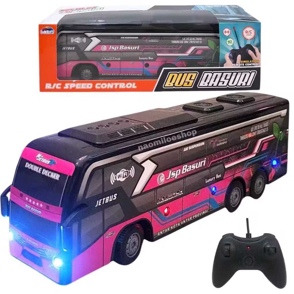 LETERSHOP mainan bus Basuri Bus Remote Kontrol bus oleng bus telolet