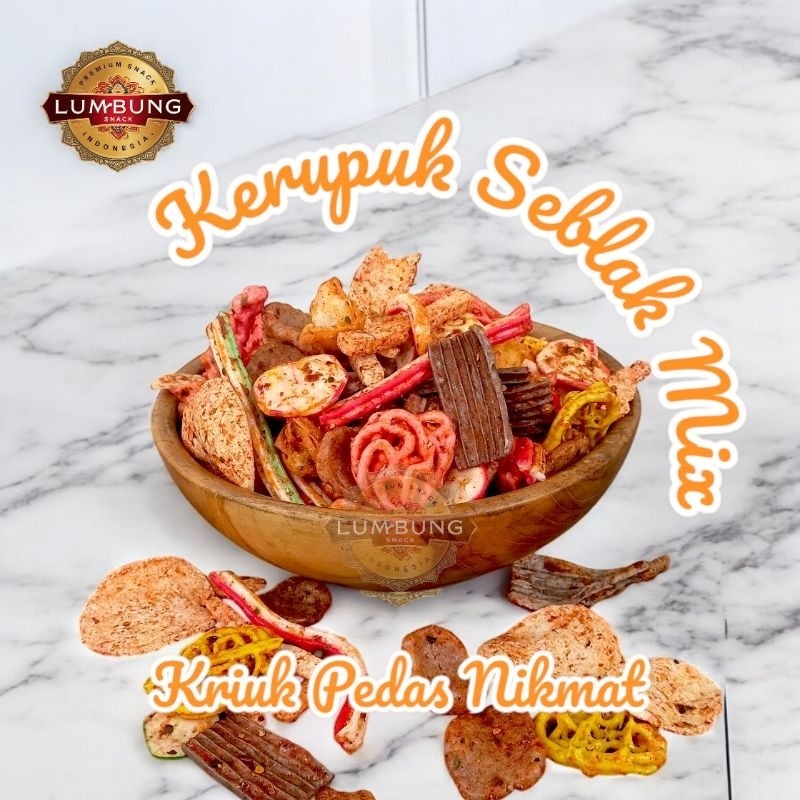 

Camilan Snack Kerupuk Seblak Mix 250g Pedas Nikmat