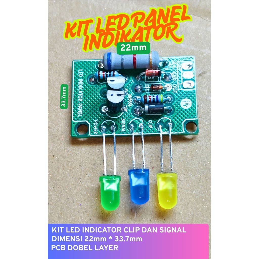 LED clip signal power untuk panel power amplifer