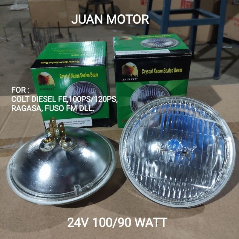 seal beam/sealed beam/headlamp/lampu depan 24V/12V 5 inchi kaki 3 100/90 watt COLT DIESEL PS/RINO