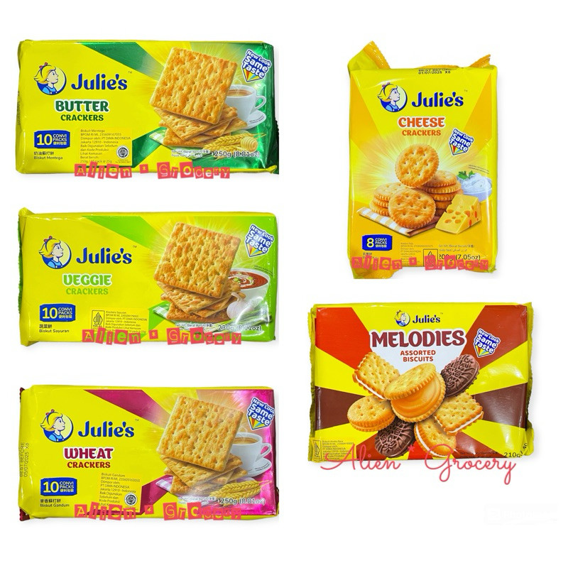 

pekanbaru /JULIES JULIE’S Butter Wheat Veggie Cheese Crackers Melodies Assorted Biscuits 200 210 230 250gr
