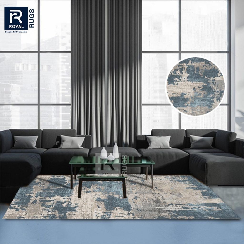 Karpet Lantai Minimalis Abstract 150x200 Cm - Carpet Bulu Permadani Ruang Tamu / Ambal Lantai