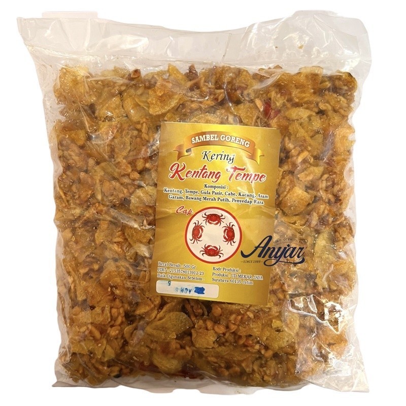 

Sambel Goreng Tempe / Tempe Kering Goreng cap Kepiting @250-500gr