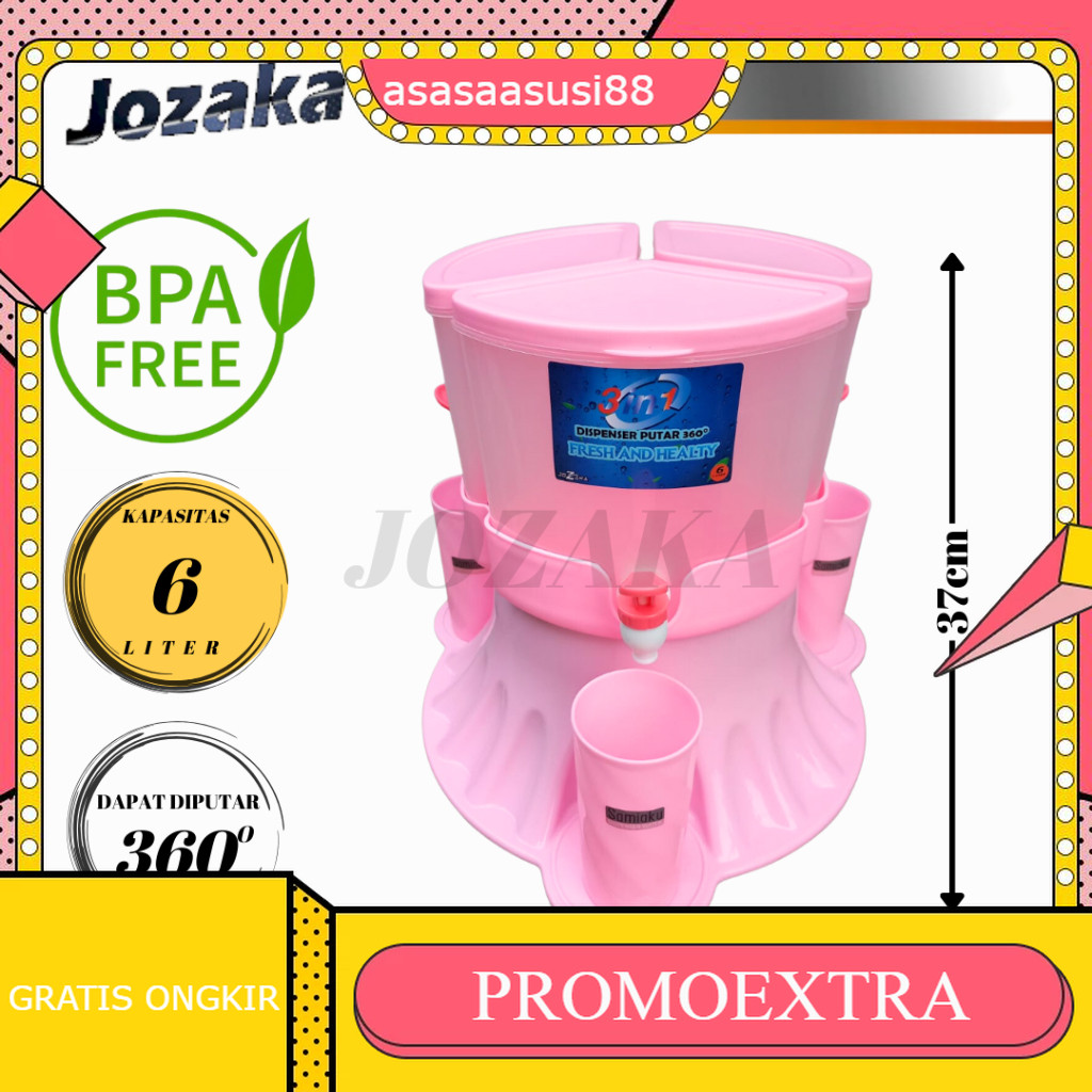 Samiaku - Dispenser Portable 3in1 6 Liter BISA BERPUTAR 360° / Dispenser Air