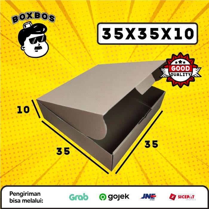 

35x35x10 CM Pizza KARDUS Corrugated Packaging Box packing Diecut