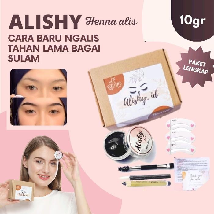 Alishy Henna Alis Tahan Lama 3-5 hari Halal Sah untuk sholat - Hitam     Terlaris