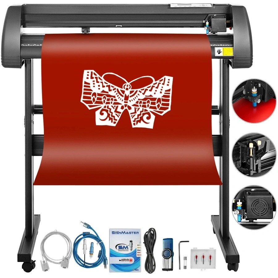 

53 Inch Vinyl Cutter Plotter Machine 1350mm Vinyl Cutting Plotter Signmaster LCD Screen for DIY Advertising Label Making